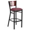 Emma and Oliver Decorative Slat Back Metal Restaurant Dining Barstool